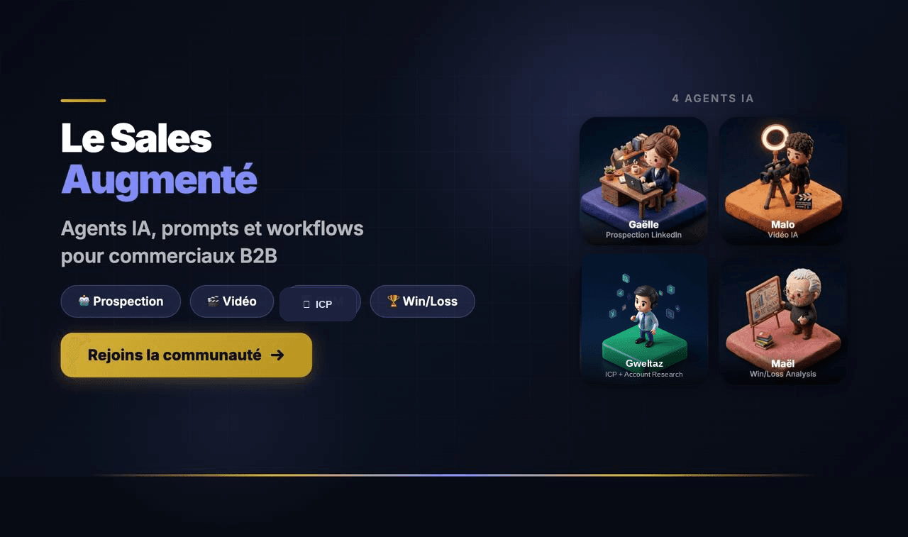 Le Sales Augmenté — agents IA pour commerciaux B2B